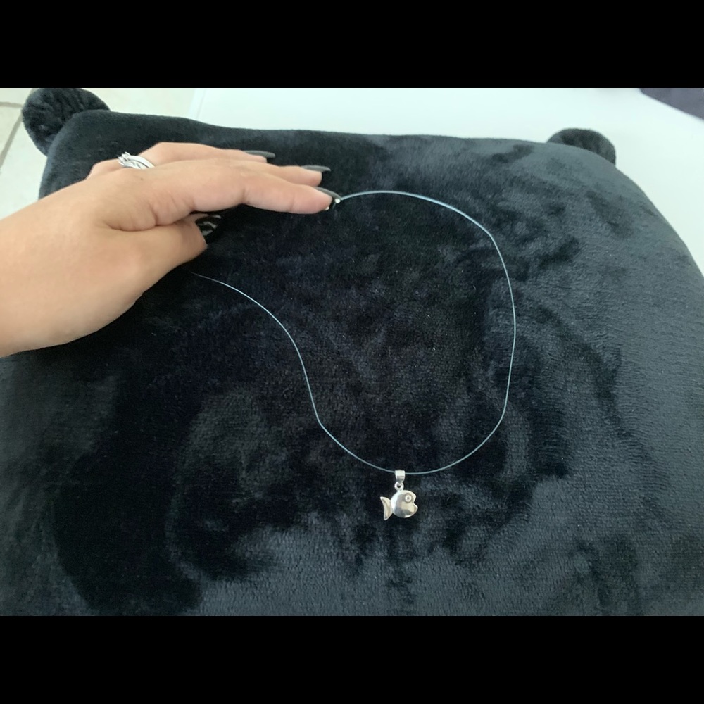Necklace with a fish 925 silver charm🐟
